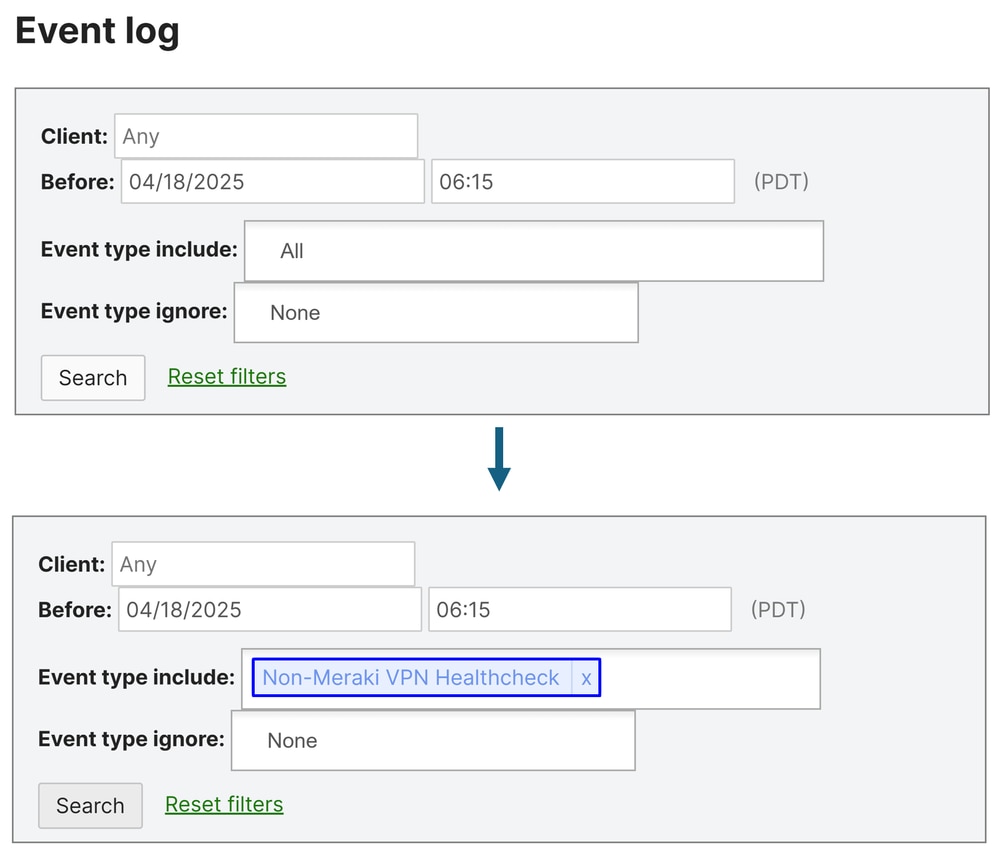 MERAKI MX - VPN Event Logs Health Checks 2