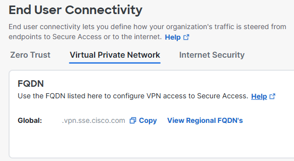 VPN Global FQDN