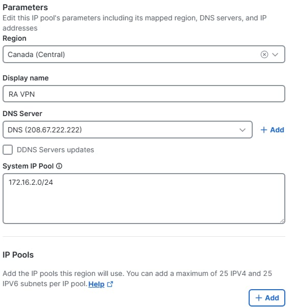 Config of IP Pool - Part 1