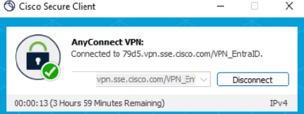 Connected to VPN