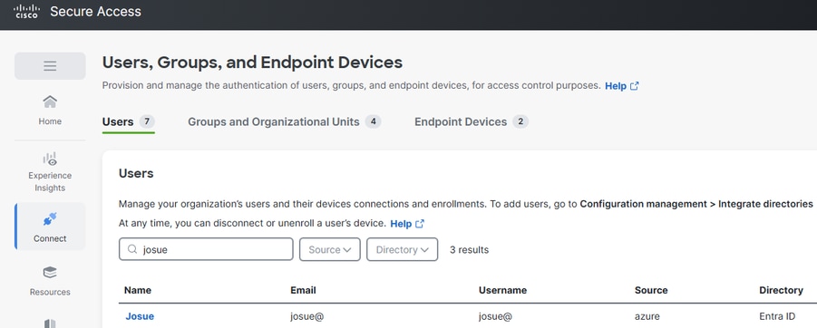 Users in Cisco Secure Access