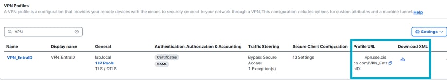 Profile URL and .xml profile