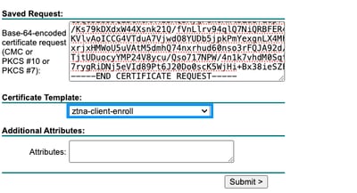 Certificate signing request