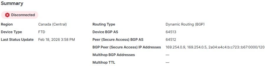 BGP Settings
