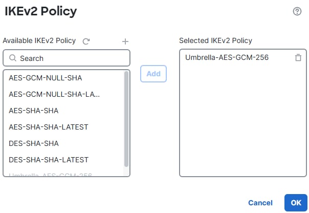 IKEv2 Policy