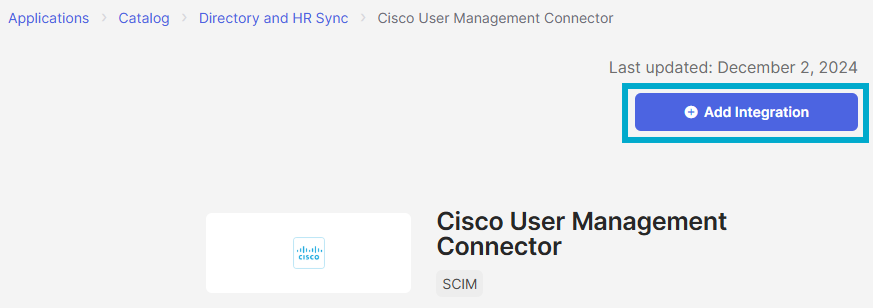 Add Integration