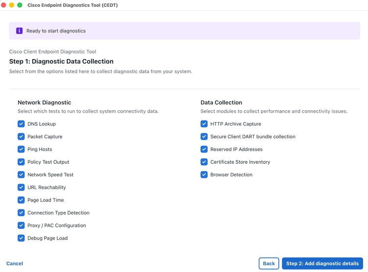 Diagnostic Data Collection