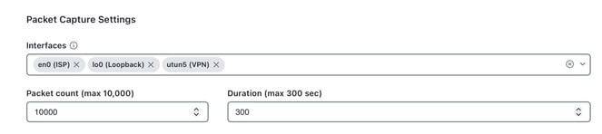 Packet Capture Settings