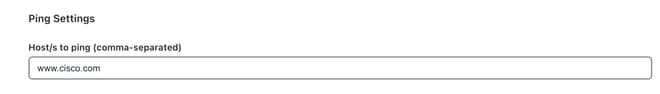 Ping Settings