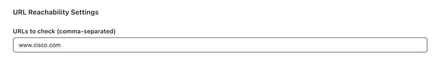 Reachability Settings