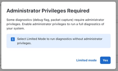 Administrator Privileges Required Warning