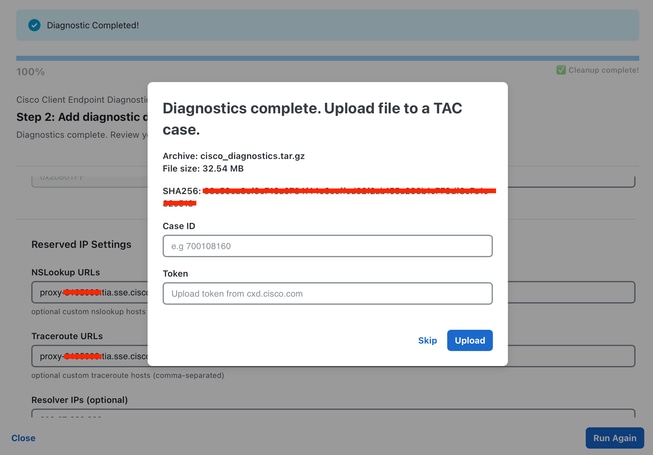 Diagnostics Complete