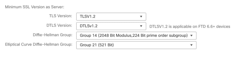 Cipher Version Configuration