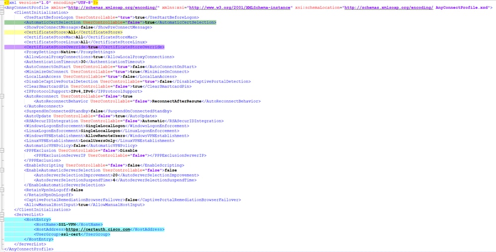 XML Profile