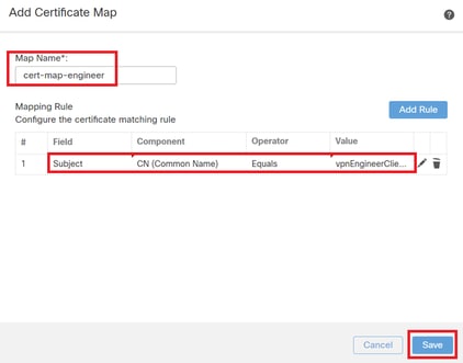 Certificate Map for Engineer Client