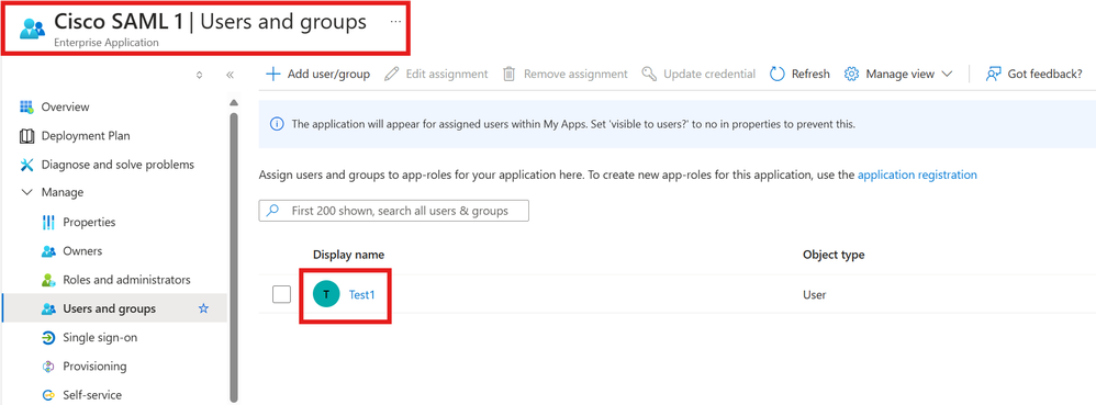 Test 1 User Assignment