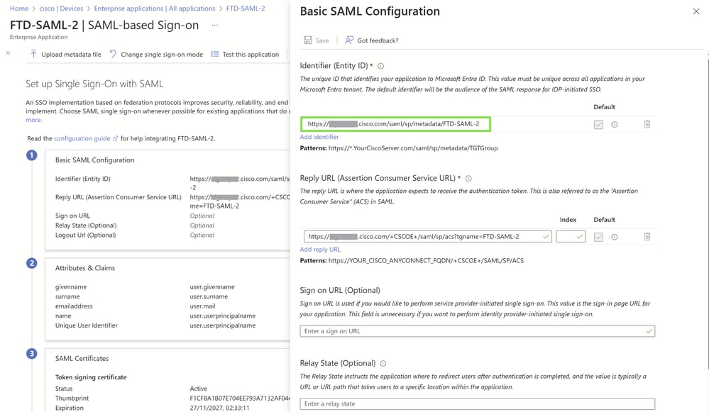 SAML Configuration