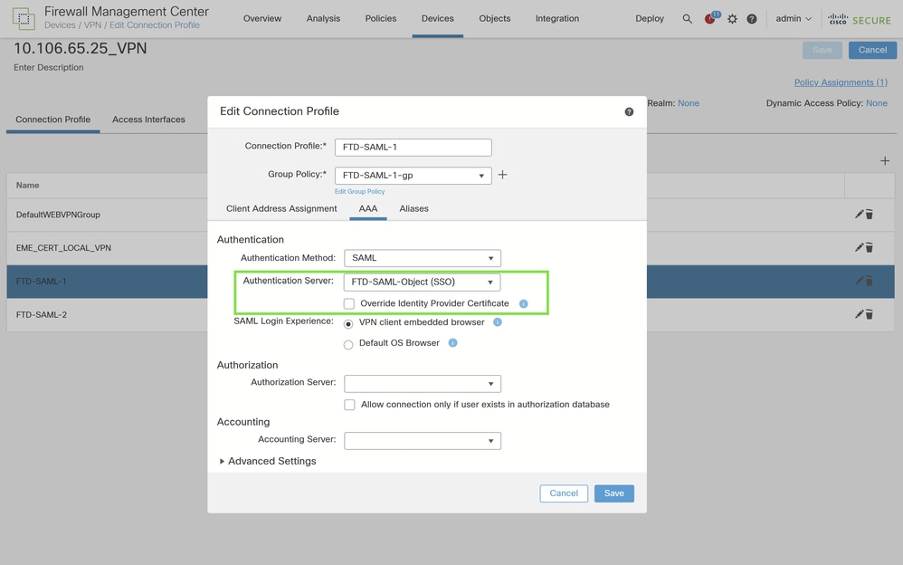 SAML Configuration