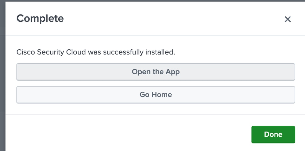 Successful Installation