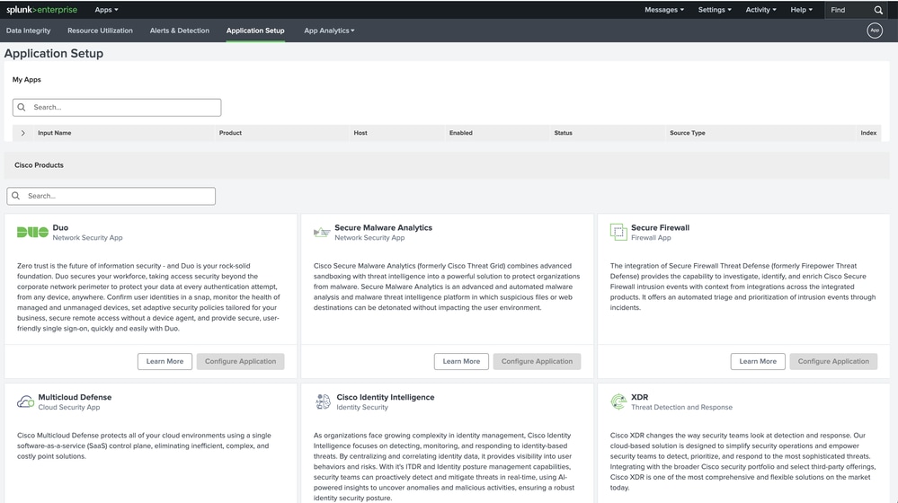 Application Setup