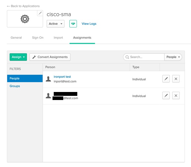 Assigning Users in Okta Portal