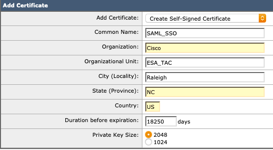 Complete Self-Signed Certificate Template