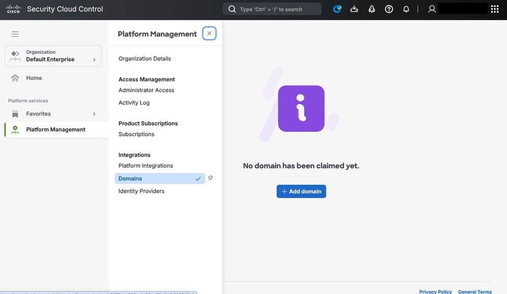 Security Cloud Control: Domain