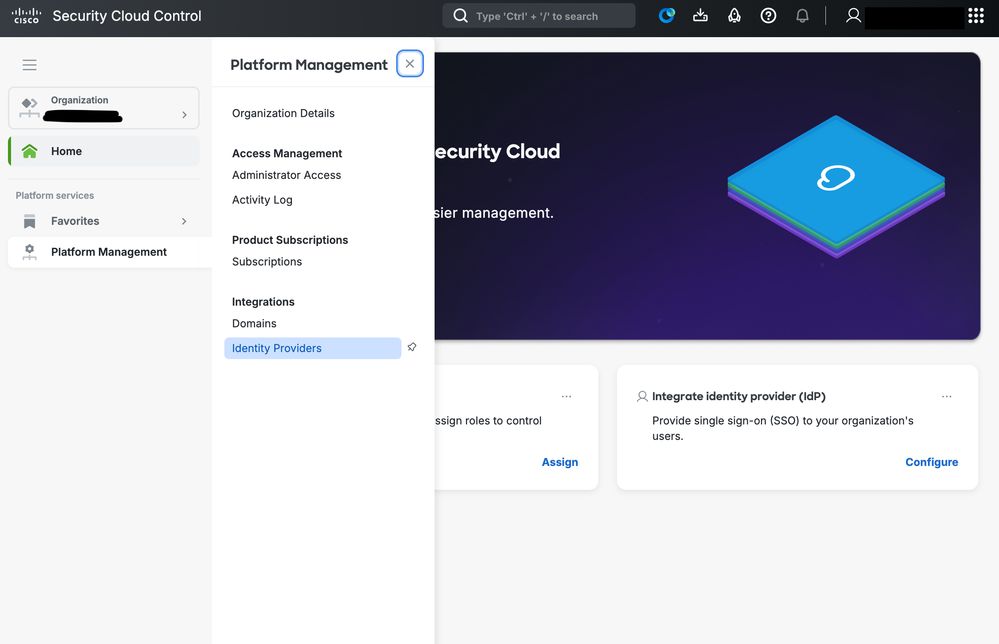 SCC IDP configuration