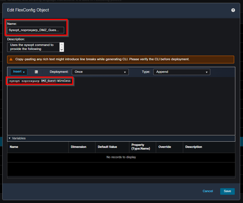 Add Configuration Command to FlexConfig Policy
