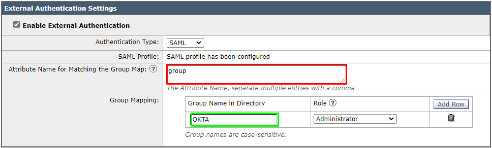 ESA SAML External Authentication Configuration
