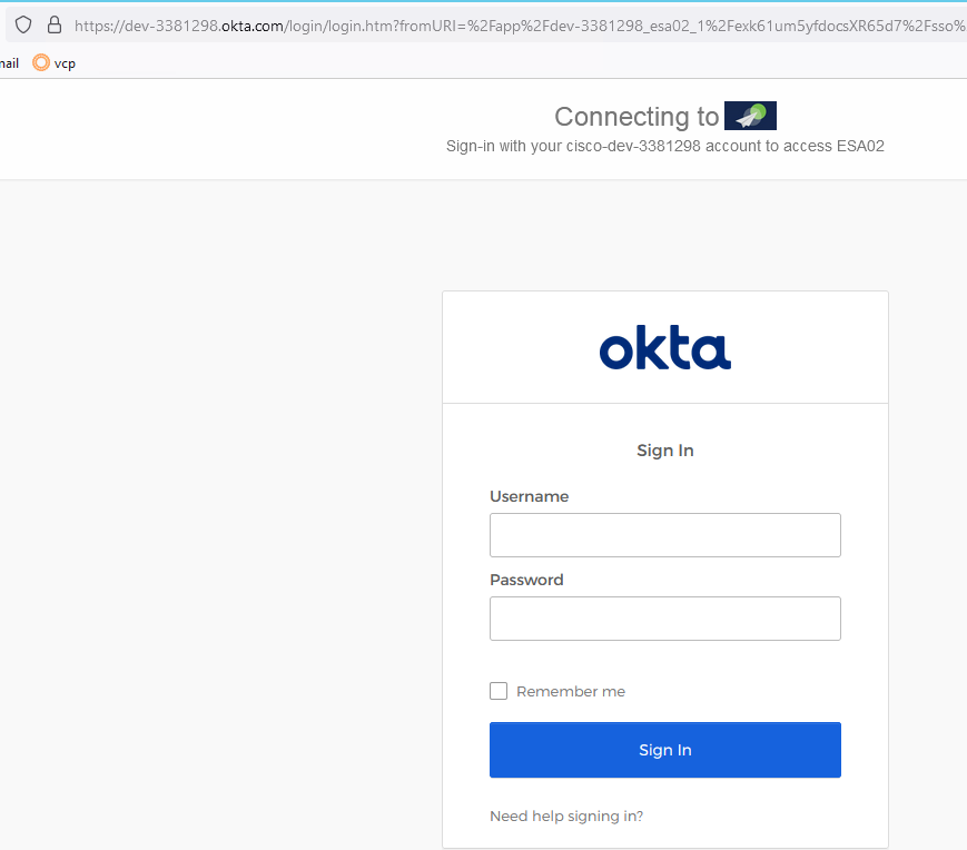 ESA OKTA Authentication