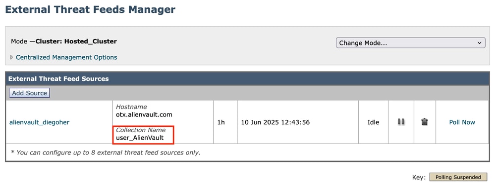 Polling user_AlienVault Feed