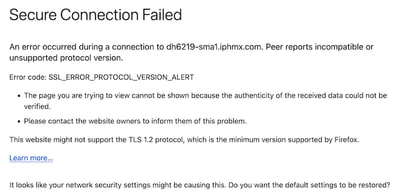 TLS v1.3 Webui Failure