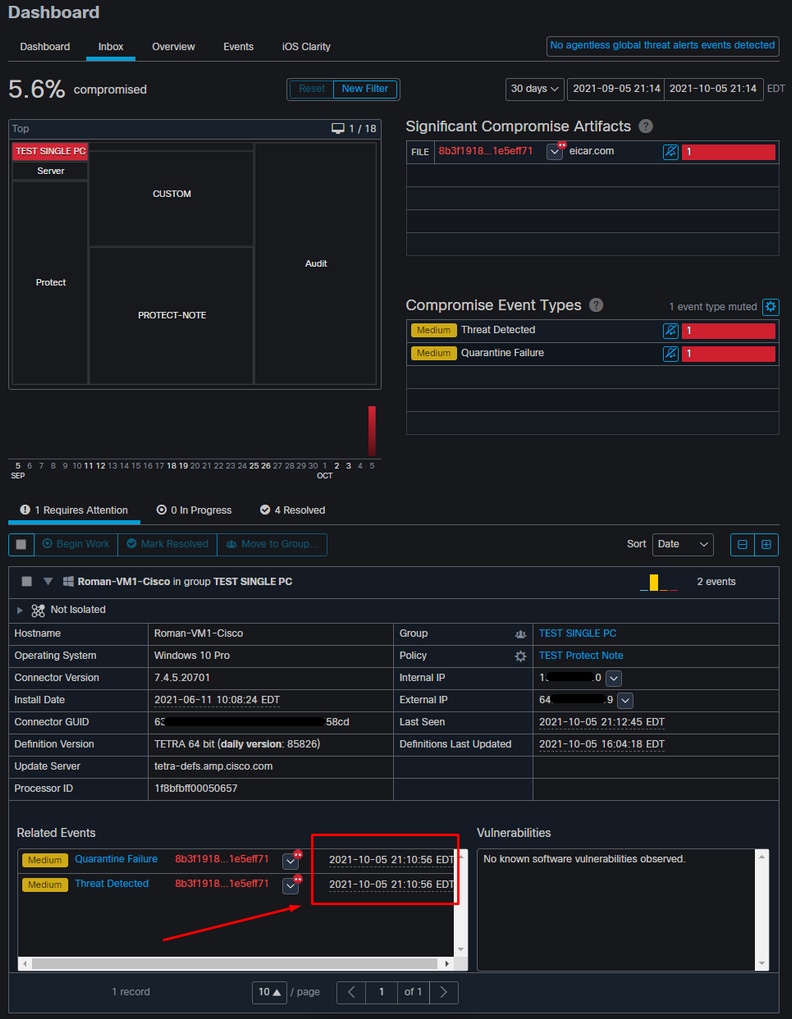 Secure Endpoint Dashboard