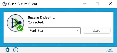 Cisco Secure Client GUI in English