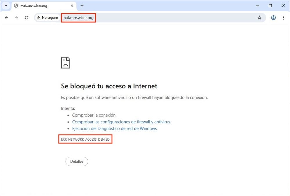 Error Network Access Denied from Browser
