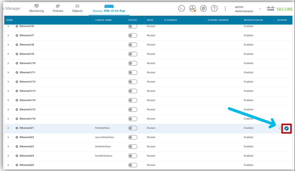 Edit Interface