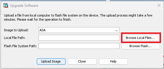 Click Browse Local Files