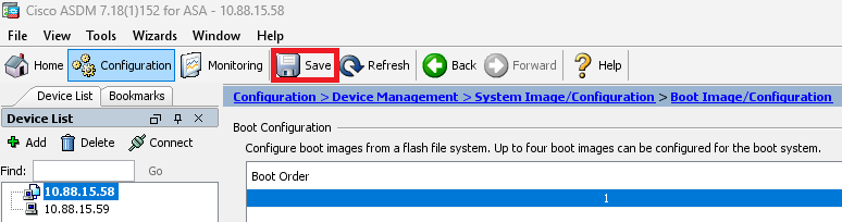 Click Save to Save Configuration