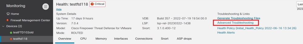 Geavanceerde troubleshooting