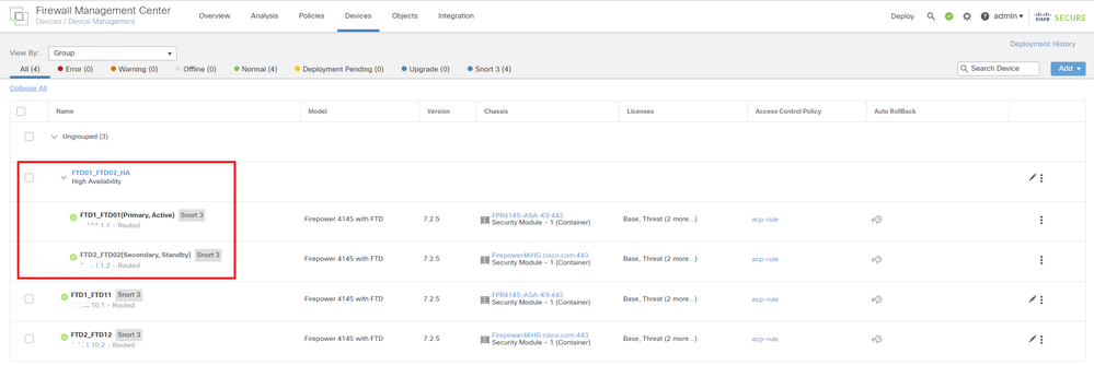 Confirm Status Of 1st Failover Pair