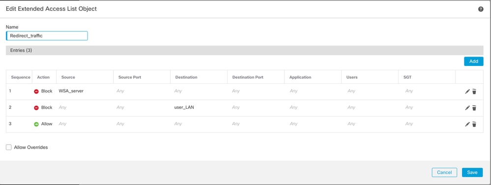 Redirect User Traffic