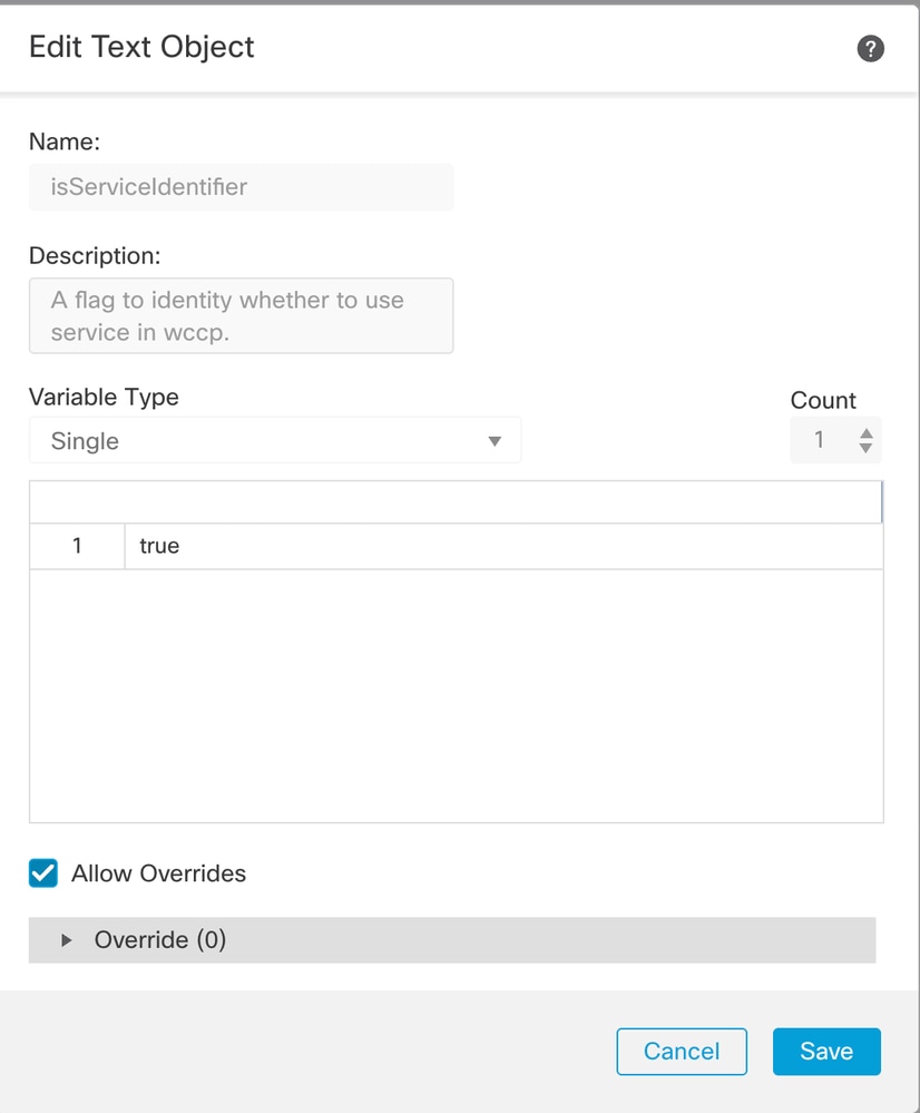 Modify the Value from False to True