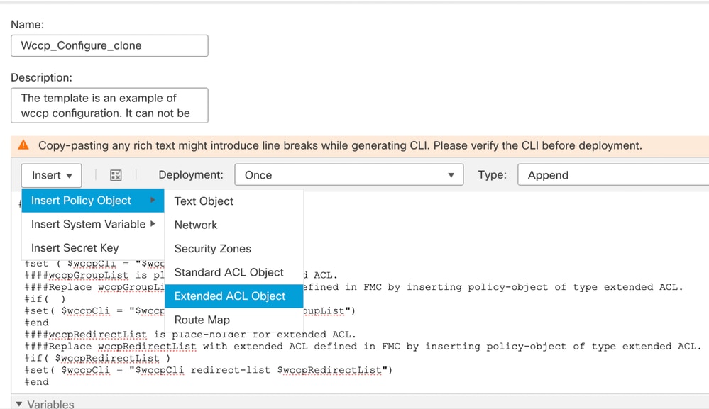 Adding wccpGrouplist Extended ACL