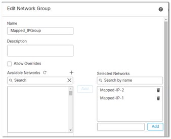 Edit Network Object – Mapped-IP-1