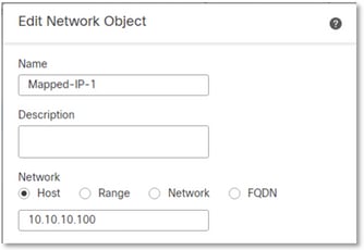 Edit Network Object – Mapped-IP-2