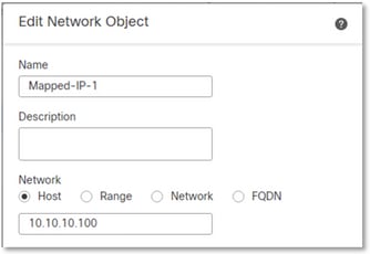 Edit Network Object – Mapped-IP-2