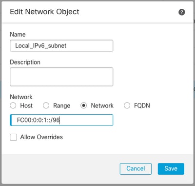 Edit Network Object
