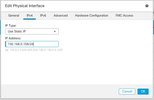 IPv4 Interface Configuration