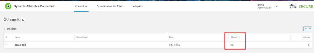 Connectorstatus UI